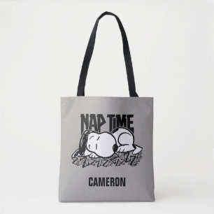 Tote Bag Tee - shirt   Snoopy Nap Time   Ajouter Votre Nom