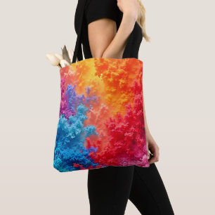 Tote Bag Teintes de Nuages Abstraits Vibrants