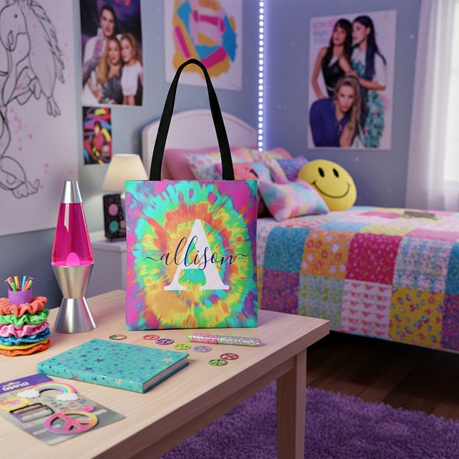 Tote Bag Teinture à carreaux personnalisée (Créateur téléchargé)