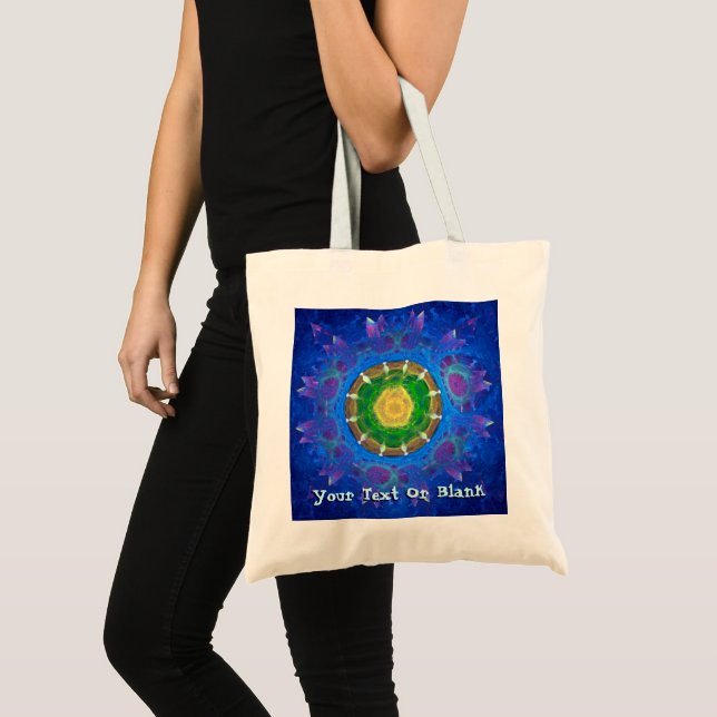 Tote Bag Teinture à tarte bleu-vert (Devant (produit))