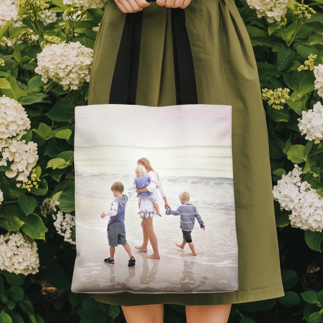 Tote Bag Téléchargement d'image personnalisée 2 pleine phot (Créateur téléchargé)