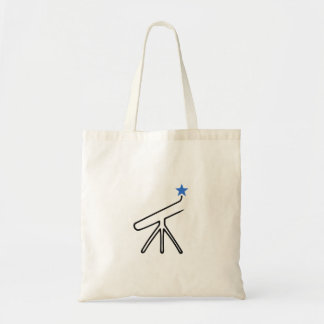 Tote Bag Télescope en une ligne avec une étoile bleue