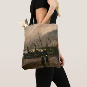 Tote Bag Tempête portuaire des pêcheurs d'Amsterdam par Vin