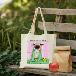 Tote Bag Temps de bain Siamese Chat