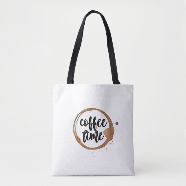 Tote Bag Temps de café fourre-tout (Devant)