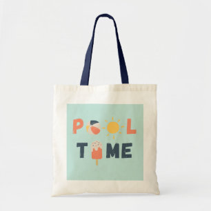 Tote Bag temps de la piscine. Piscine de plage Tots & Bags