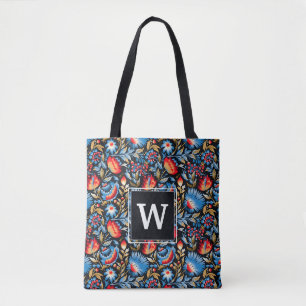Tote Bag Tendance Élégant Personnalisé Initiale Demoiselle 