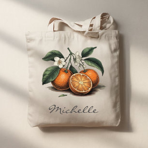 Tote Bag Tendance Été Tropical Aquarelle Agrumes Oranges  