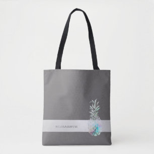 Tote Bag Tendance Mignonne Ananas,Rayure - Personnalisé