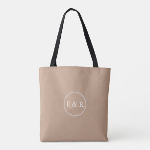 Tote Bag Tendance naturelle de couleur solide de toile de