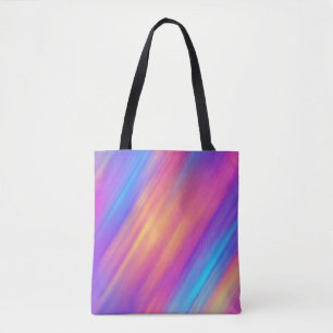 Tote Bag Tendance Neon bleu clair rose jaune Abstrait