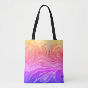 Tote Bag Tendance violet rouge jaune Abstrait
