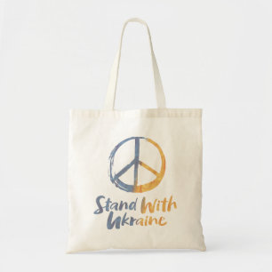 Tote Bag Tenir avec l'Ukraine - Signe de symbole de PAIX Gu