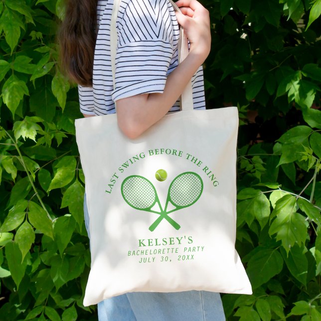 Tote Bag Tennis Bachelorette Dernière swing avant l'anneau (Tennis Bachelorette Last Swing Before the Ring Tote Bag
)