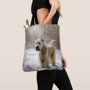 Tote Bag Tenter Wheaten Laissez tomber la neige Noël