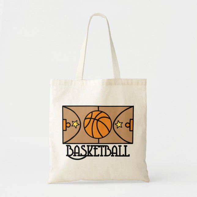 Tote Bag terrain de basket-ball (Devant)