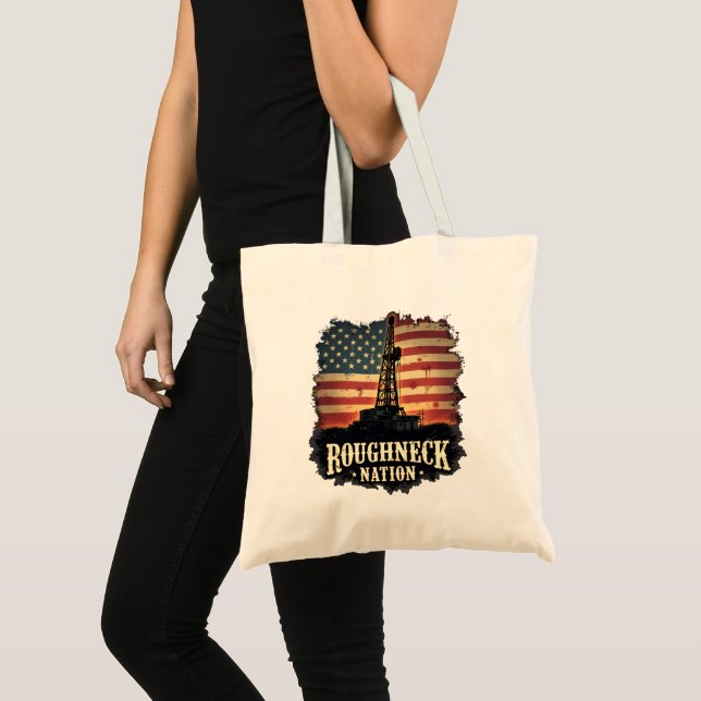 Tote Bag Terrain pétrolier de la nation Roucou Travailleur  (Devant (produit))
