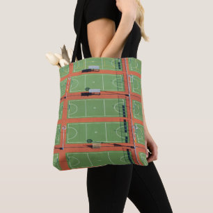 Tote Bag Terrains de tennis survolés par voie aérienne