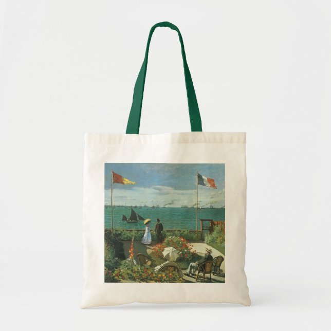 Tote Bag Terrasse en bord de mer à Claude Monet (Devant)