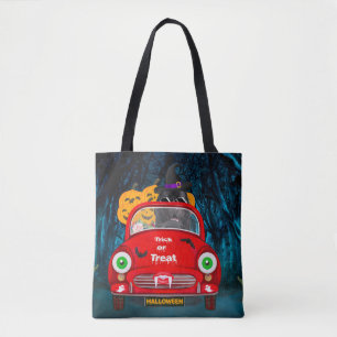 Tote Bag Terre-Neuve Chien voiture effrayant Halloween