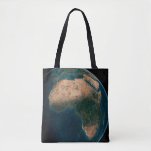 Tote Bag Terre Pleine De L'Espace Au-Dessus Du Continent Af