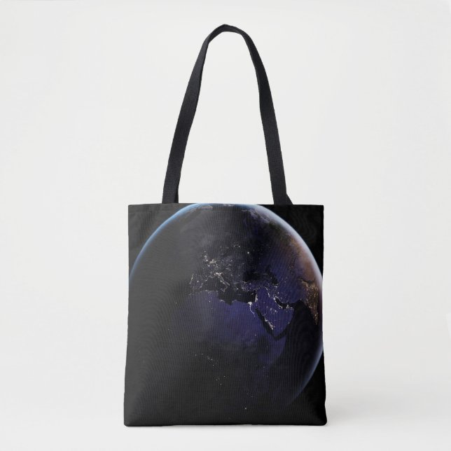 Tote Bag Terre Pleine Montrant Les Lumières De La Ville D'E (Devant)