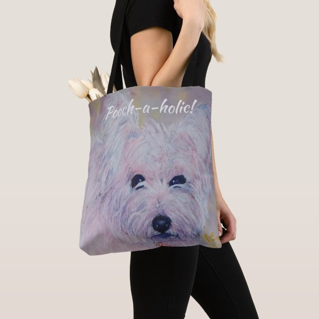 Tote Bag TERRIER BLANC Ouest (De près)