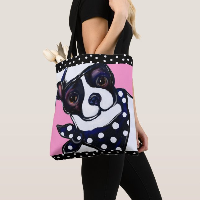 Tote Bag Terrier de Boston (De près)