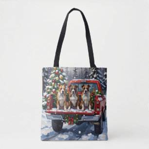Tote Bag Terrier Staffordshire américain camion rouge de No