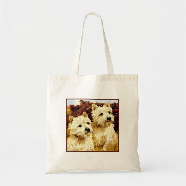 Tote Bag Terriers blancs des hautes terres de l'Ouest - War (Devant)