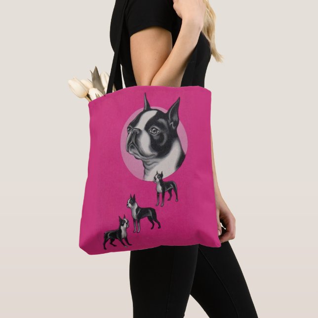 Tote Bag terriers de Boston (De près)