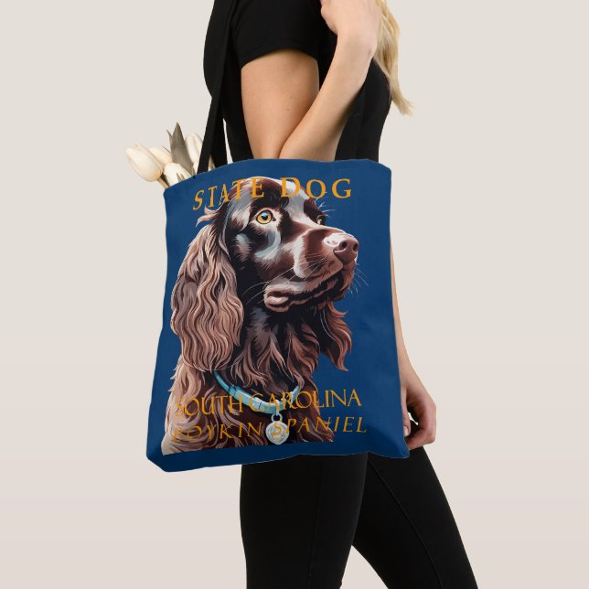 Tote Bag Territoire de la Caroline du Sud Canine Le Boykin  (De près)