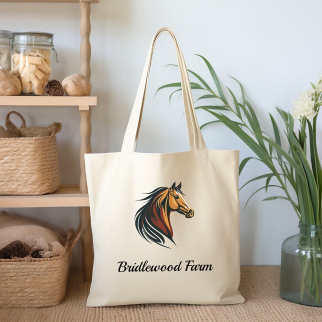 Tote Bag Tête de cheval Brown design et moderne (Créateur téléchargé)