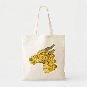 Tote Bag Tête de dragon d'or en profil