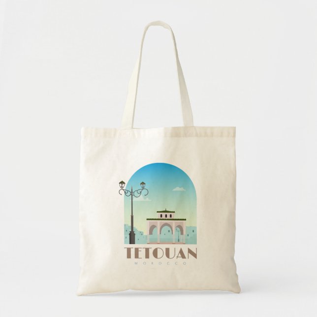 Tote Bag Tétouan ville Maroc Skyline (Devant)