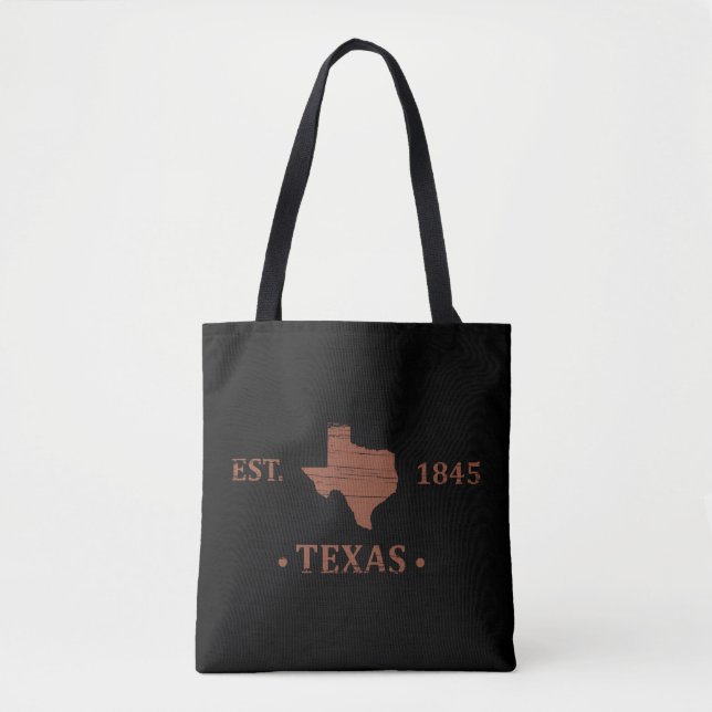 Tote Bag Texas cartographie l'état étoile solitaire (Devant)