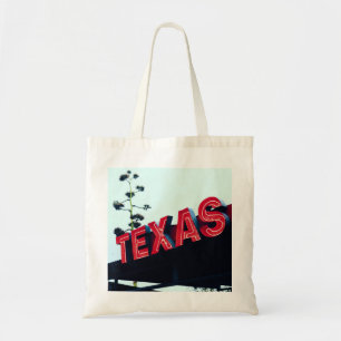 Tote Bag Texas Red Neon Lights USA Amérique