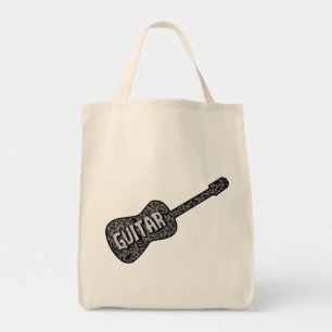 Tote Bag Texte des notes de musique de guitare