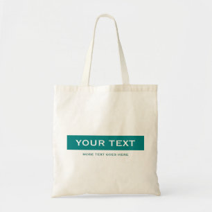 Tote Bag Texte du client Modèle Turquoise Vert naturel tend