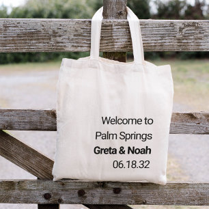 Tote Bag Texte minimaliste moderne Destination Mariage Bien