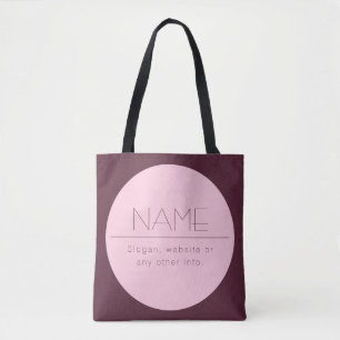 Tote Bag Texte moderne personnalisable avec bordure