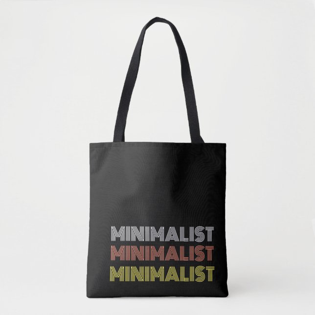 Tote Bag texte moderne simple minimum monochrome (Devant)