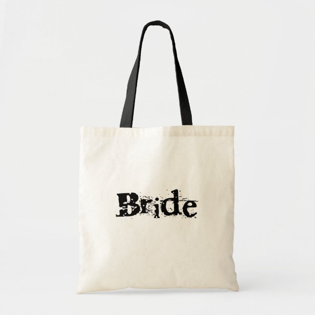 Tote Bag Texte noir de jeune mariée (Devant)