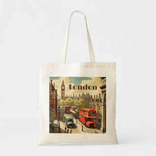 Tote Bag Texte personnalisé Vintage Londres Big Ben