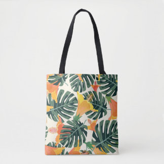 Tote Bag Textile Exotique Tropical Coloré