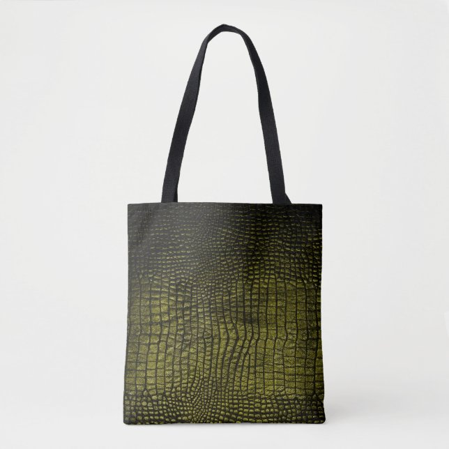 Tote Bag Texture de crocodile foncé de luxe (Devant)