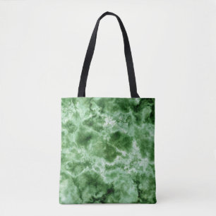 Tote Bag Texture de marbre verte