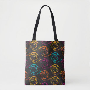 Tote Bag Texture grange peinte à la main. Élément géométriq