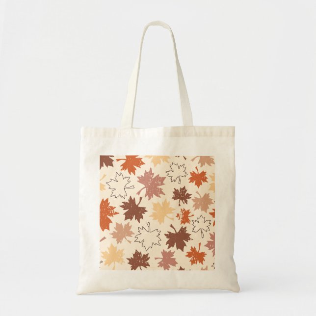 Tote Bag Thanksgiving jour design, automne feuilles naturel (Devant)