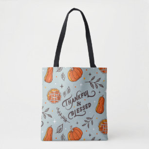 Tote Bag Thanksgiving Merci et béni